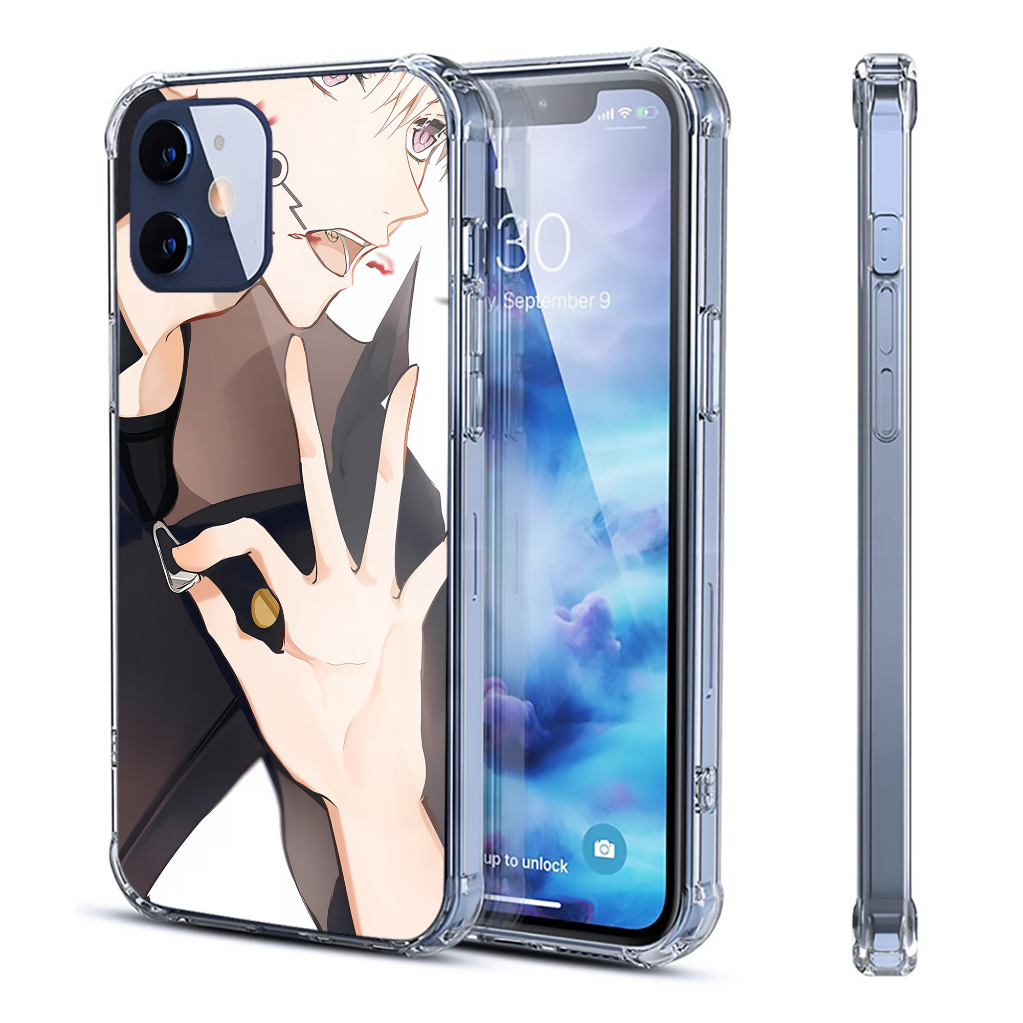（画像用） 呪術廻戦 Jujutsu Kaisen 【iPhone 12シリーズ対応】透明スマホケース（クリアソフトケース）